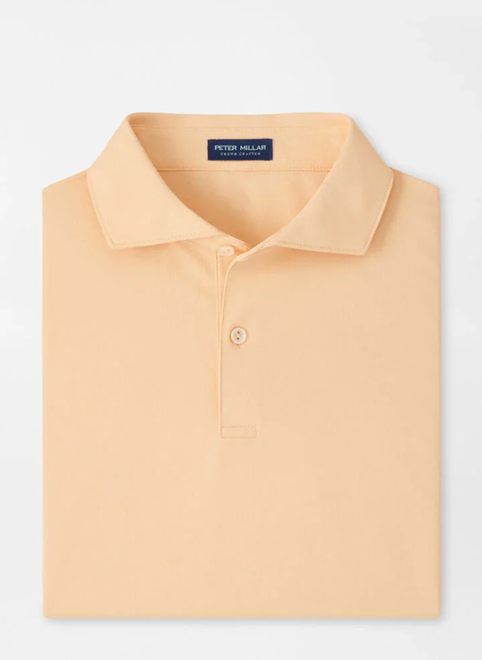 Soul Performance Mesh Polo In Light Orange Sorbet