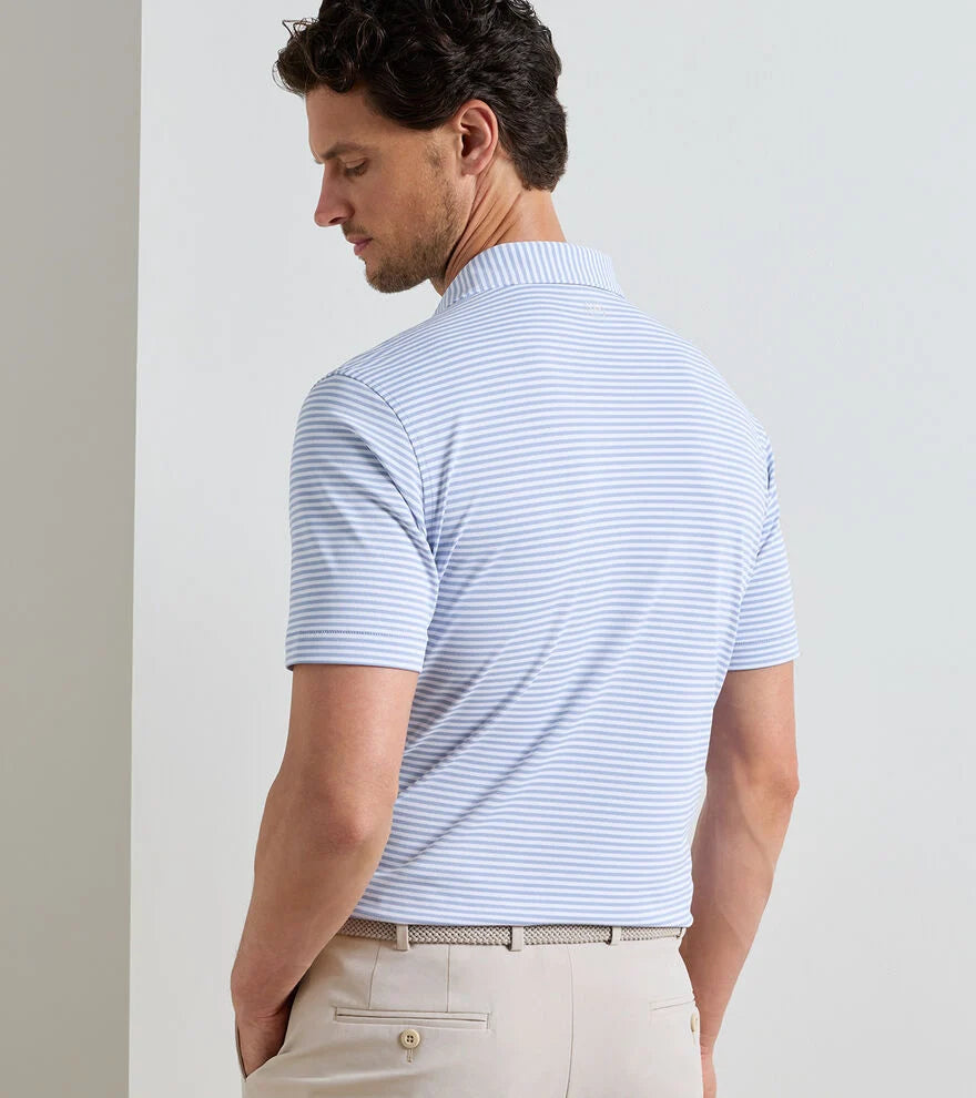 Verse Performance Mesh Polo In Iris Mist