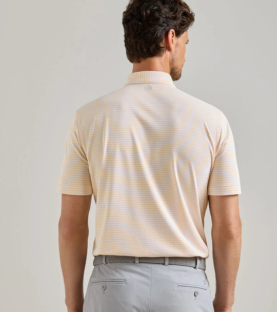 Verse Performance Mesh Polo In Light Orange Sorbet