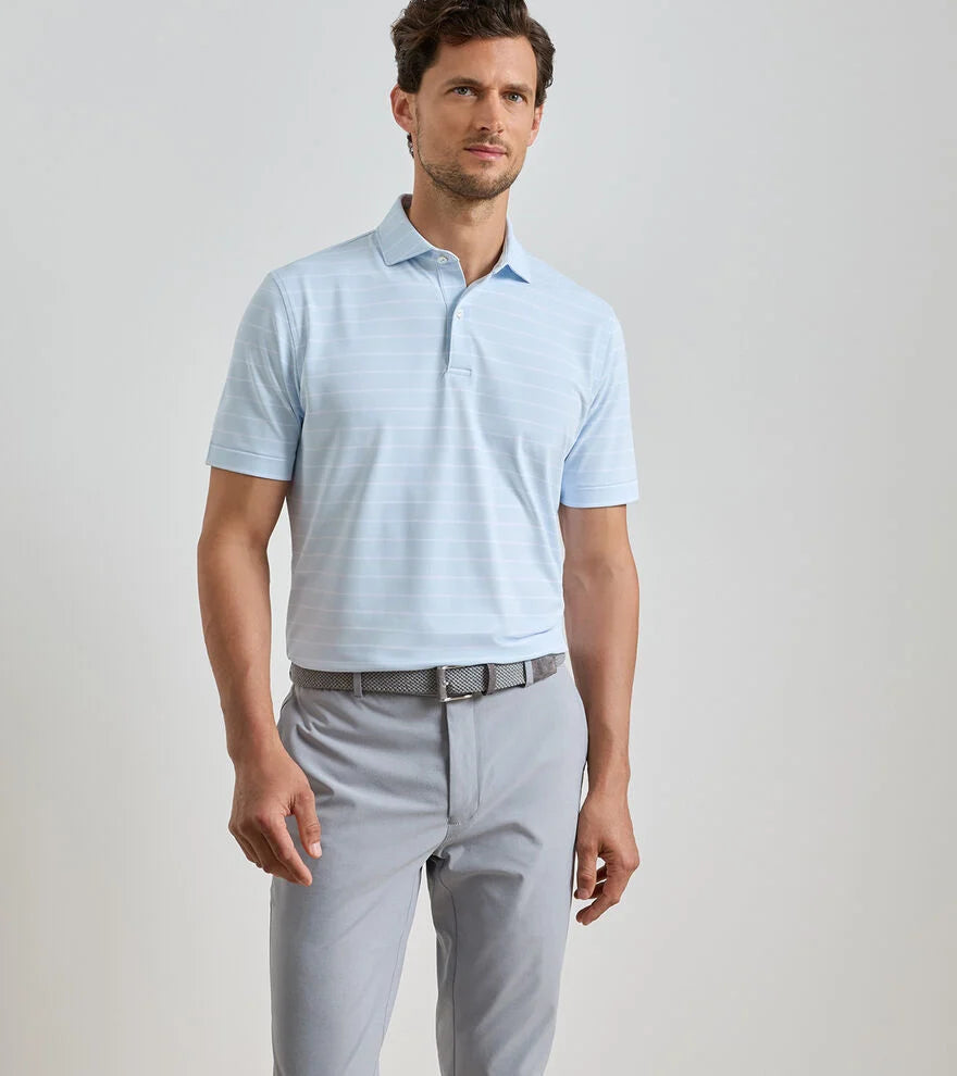 Coda Performance Mesh Polo In Blue Brisk