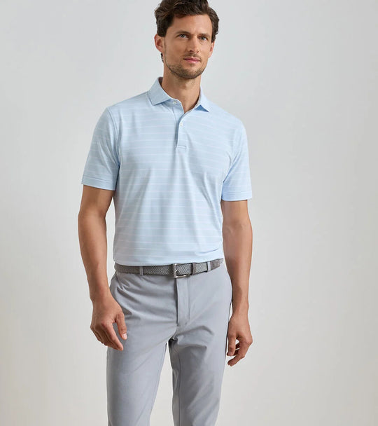 Coda Performance Mesh Polo In Blue Brisk