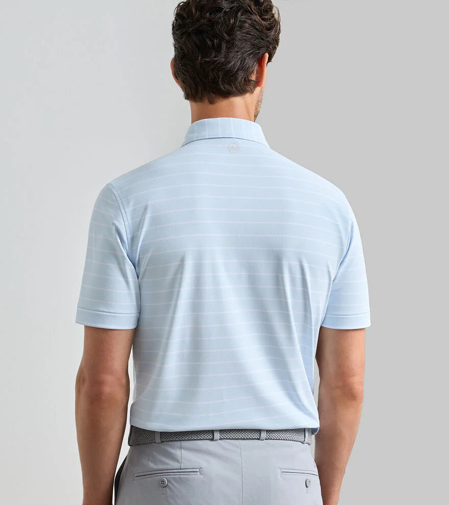 Coda Performance Mesh Polo In Blue Brisk