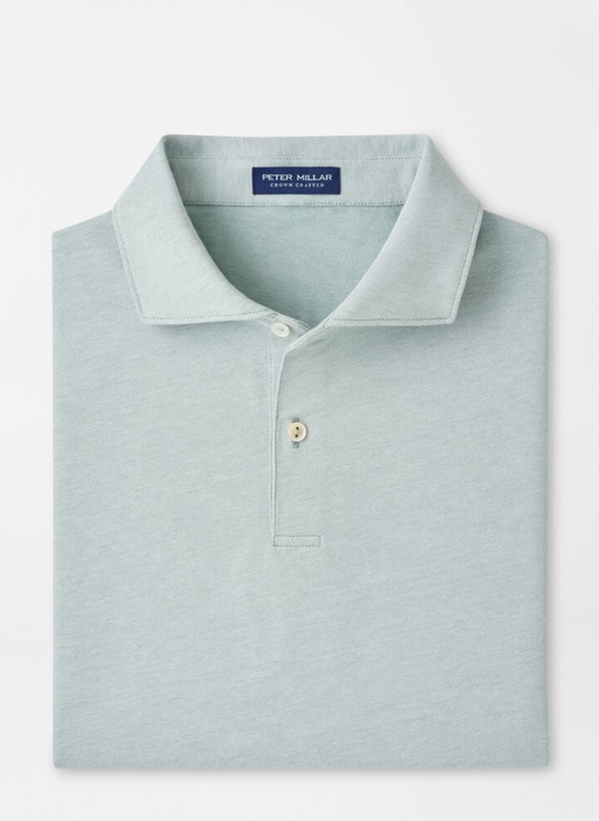 Albatross Cotton Blend Piqué Polo In Light Willow