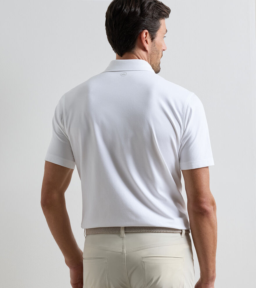 Albatross Cotton-Blend Piqué Polo In White