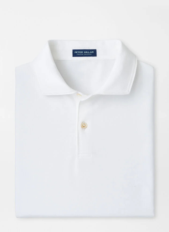 Albatross Cotton-Blend Piqué Polo In White