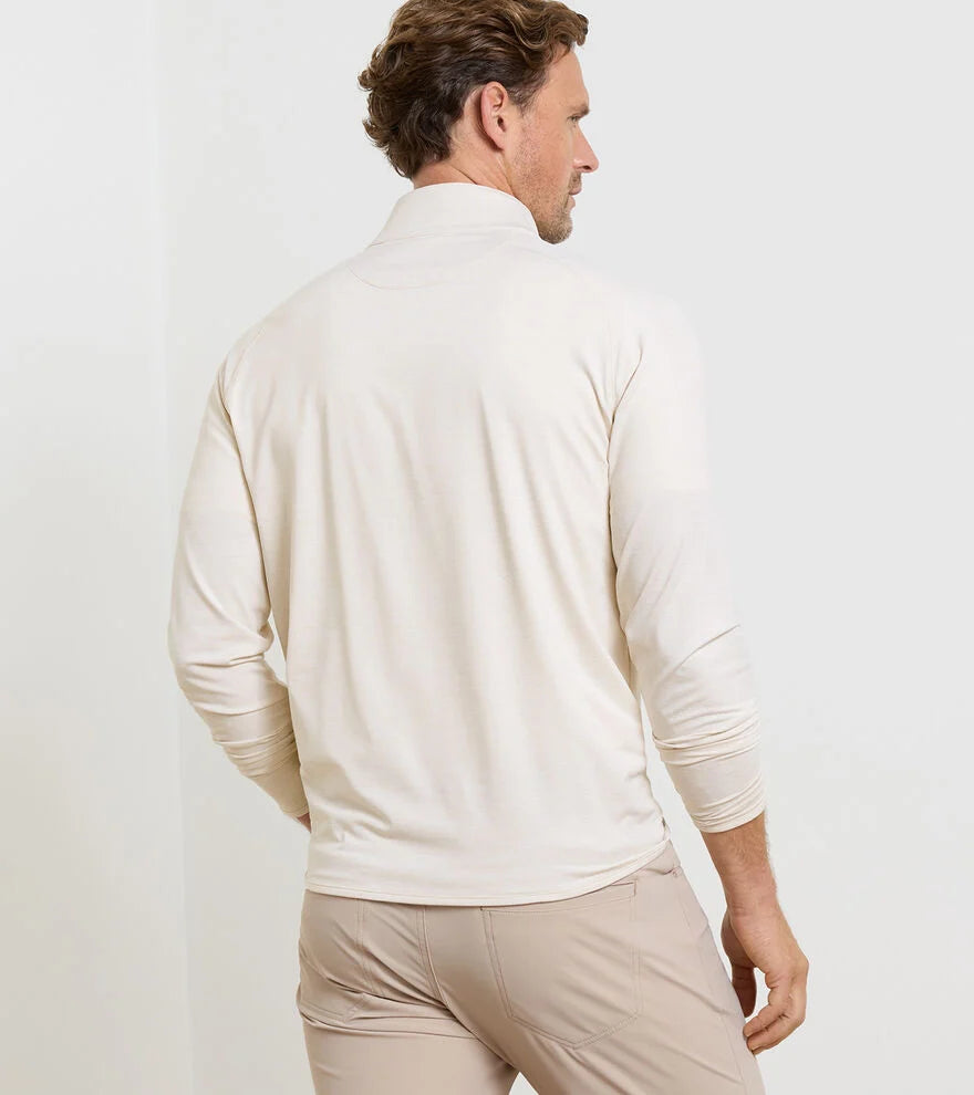 Stealth Stripe Performance Quarter Zip In Truffle