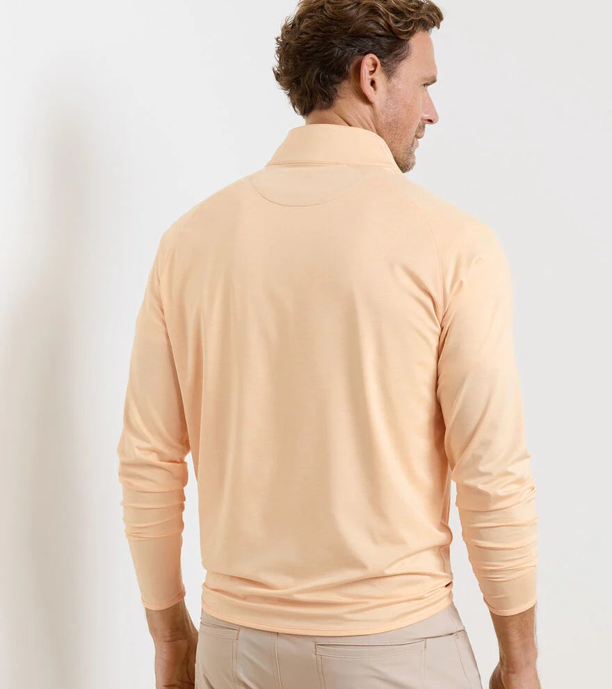 Stealth Performance Quarter Zip In Light Orange Sorbet