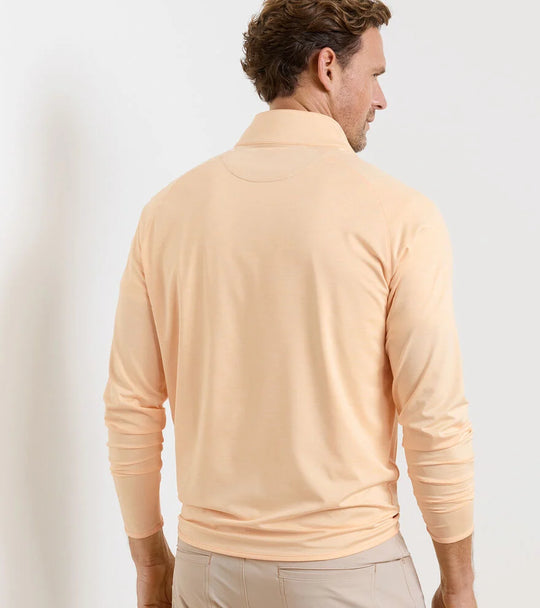 Stealth Performance Quarter Zip In Light Orange Sorbet