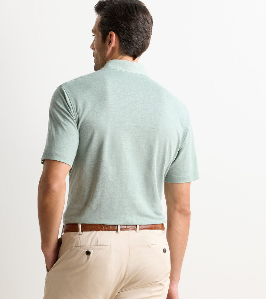 Astino Linen Polo In Willow