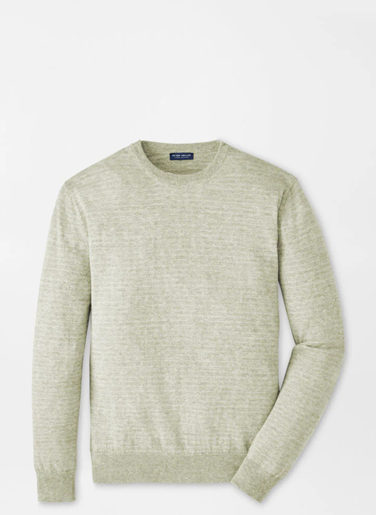 Linus Stripe Crewneck Sweater In Light Willow