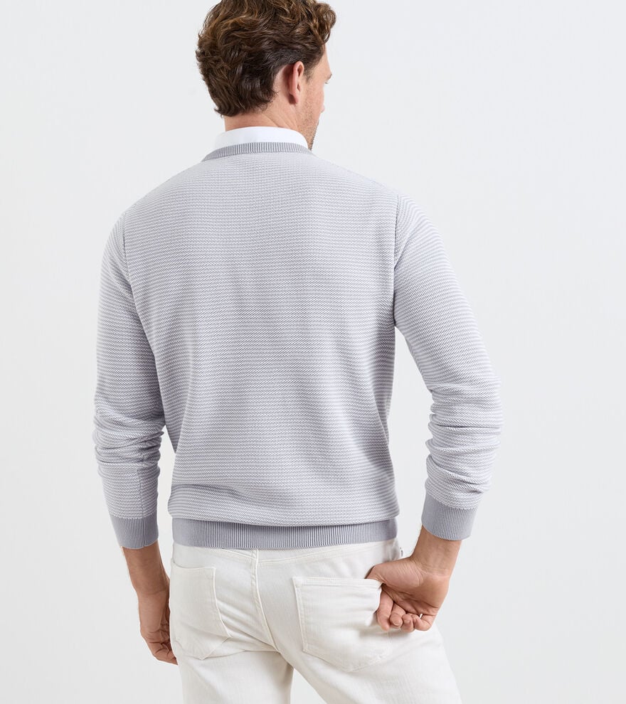 Hart Honeycomb Crewneck Sweater In British Grey