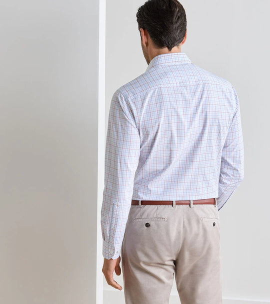 Main Performance Poplin Sport Shirt In Blue Frost