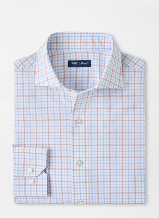 Main Performance Poplin Sport Shirt In Blue Frost