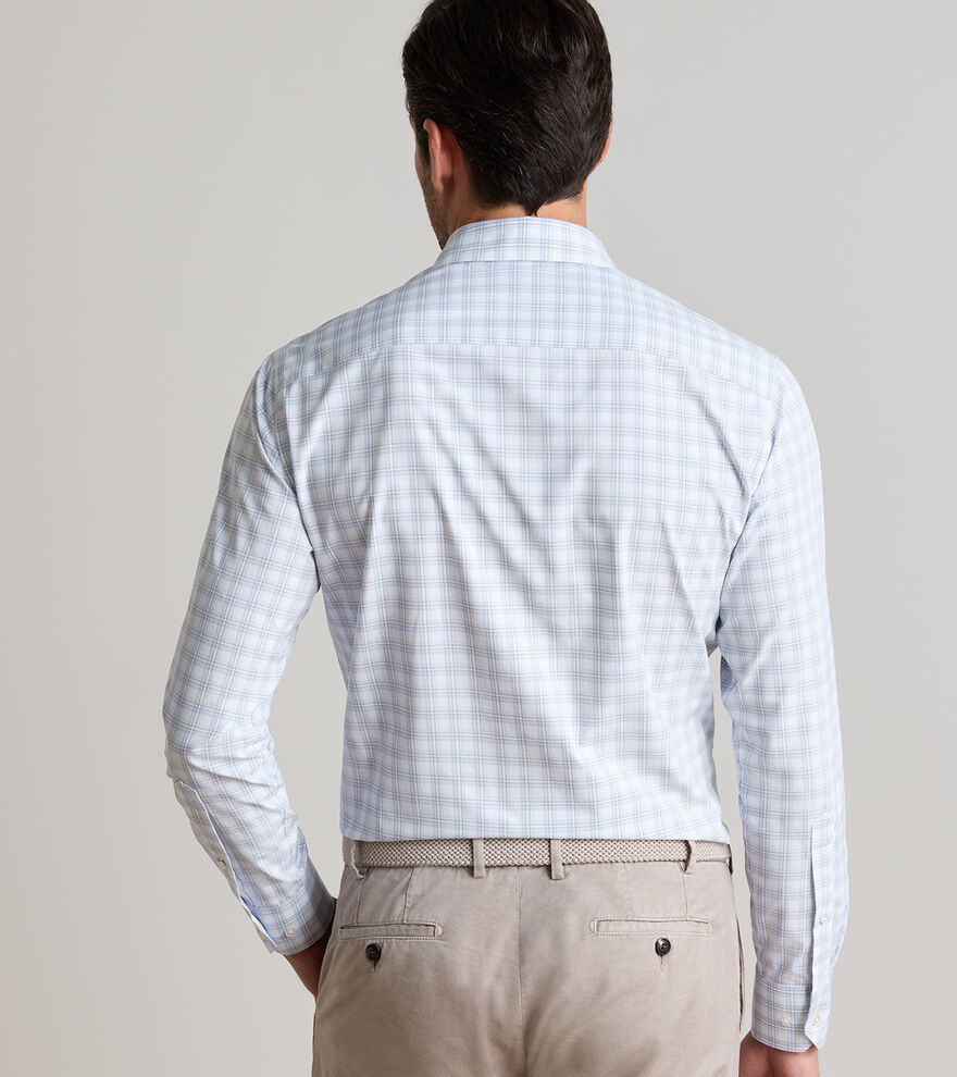 Bechtle Performance Poplin Sport Shirt In Iris Mist