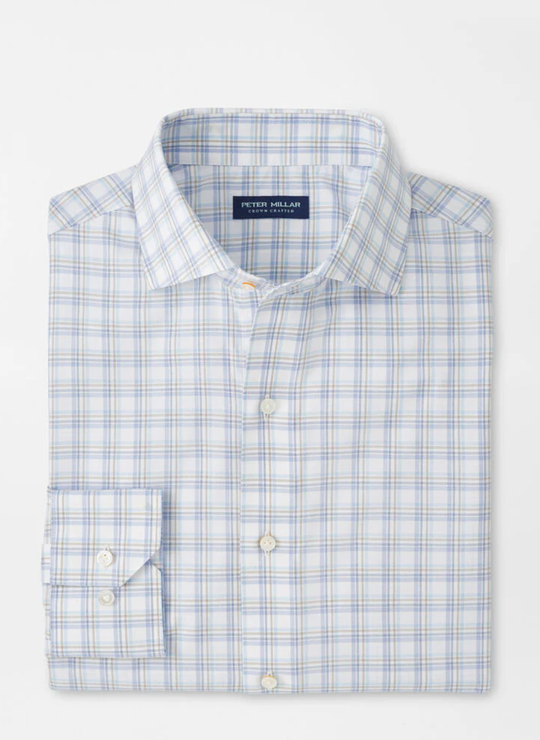 Bechtle Performance Poplin Sport Shirt In Iris Mist