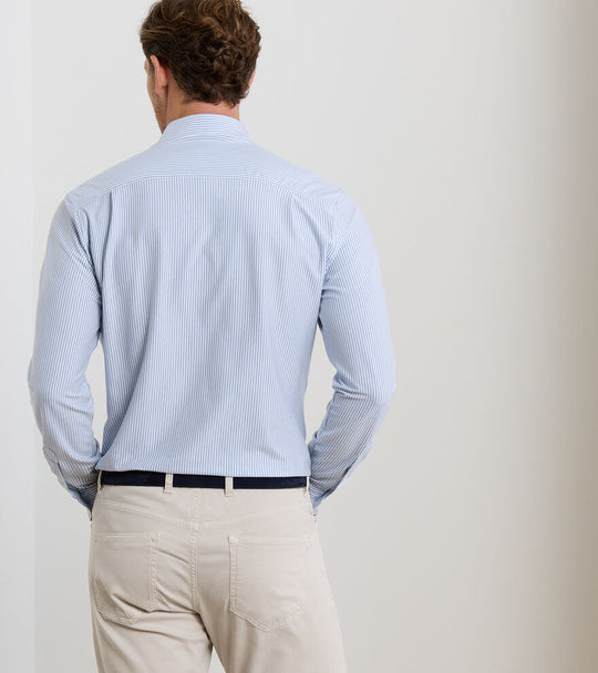 Excursionist Flex Stripe Sport Shirt In Dusk Blue