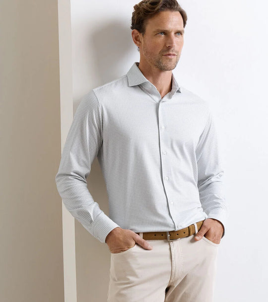 Excursionist Flex Gingham Sport Shirt In British Grey