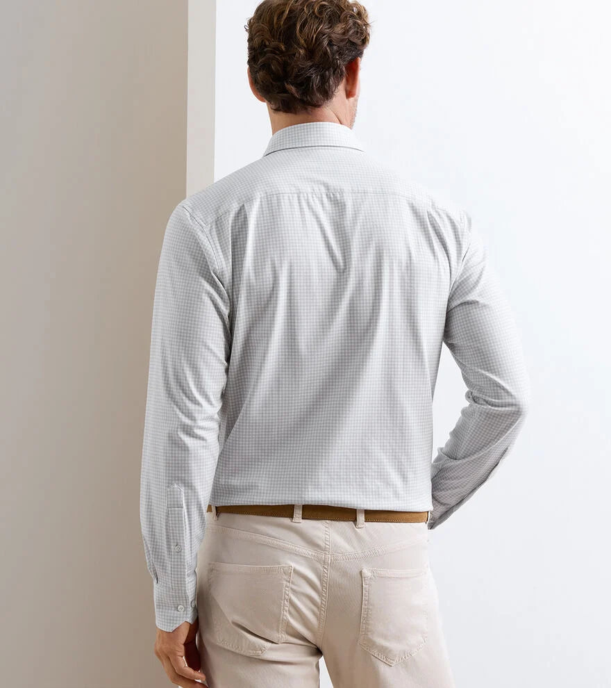Excursionist Flex Gingham Sport Shirt In British Grey