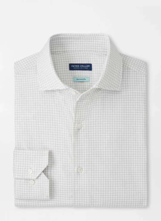 Excursionist Flex Gingham Sport Shirt In British Grey