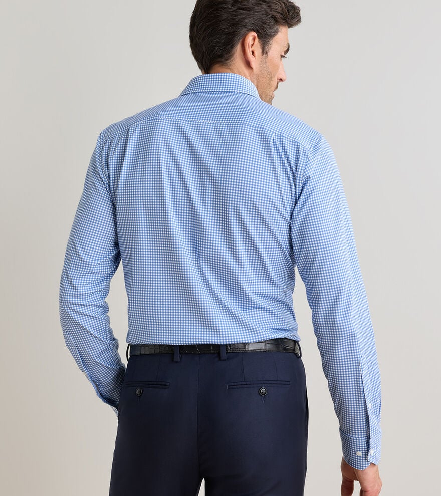 Excursionist Flex Gingham Sport Shirt In Dusk Blue