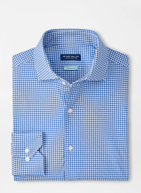 Excursionist Flex Gingham Sport Shirt In Dusk Blue