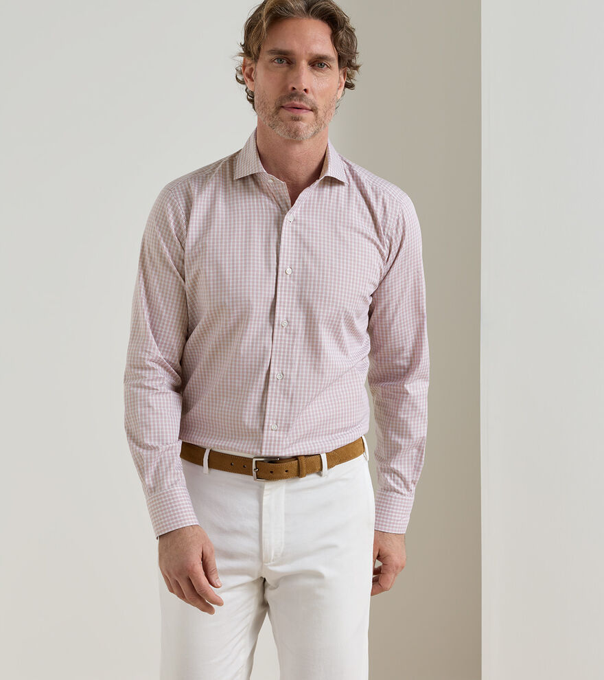 Dante Cotton Sport Shirt In Rose Quartz