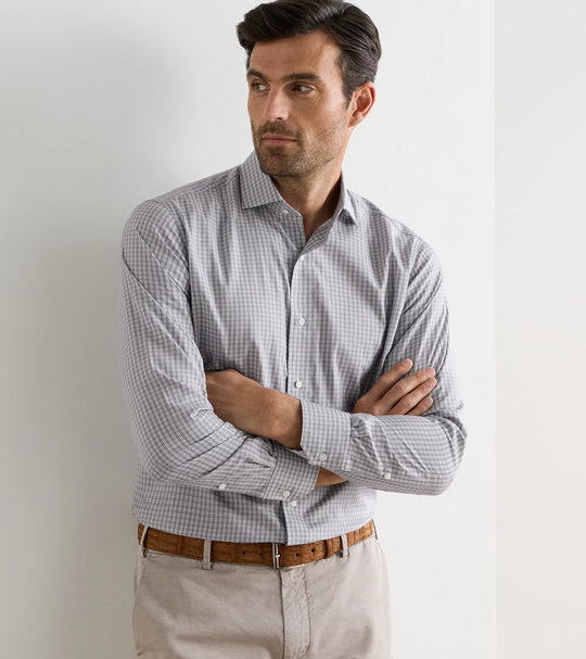 Dante Cotton Sport Shirt In Storm