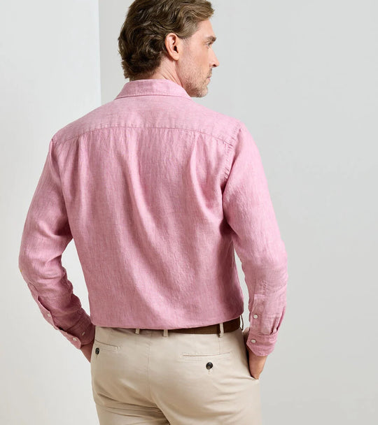 Astino Lino Sport Shirt In Rose Quartz