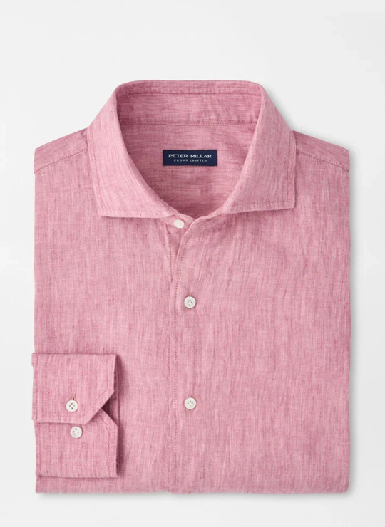 Astino Lino Sport Shirt In Rose Quartz