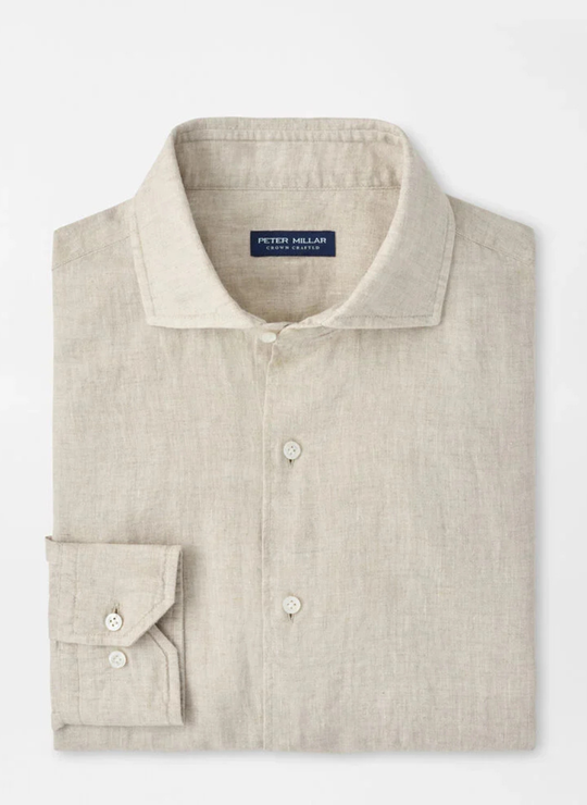 Astino Lino Sport Shirt In Truffle