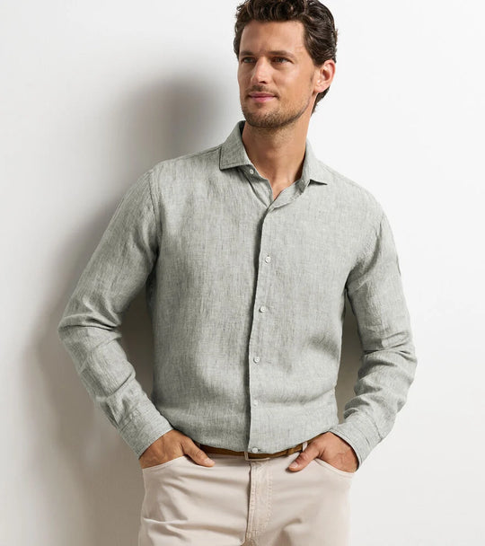 Astino Lino Sport Shirt In Willow