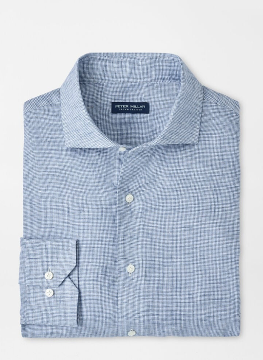 Astino Lino Check Sport Shirt In Storm