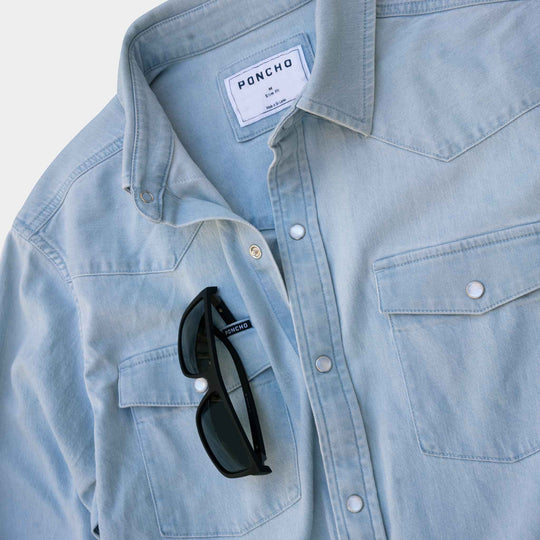 Poncho Marfa Denim Western Shirt