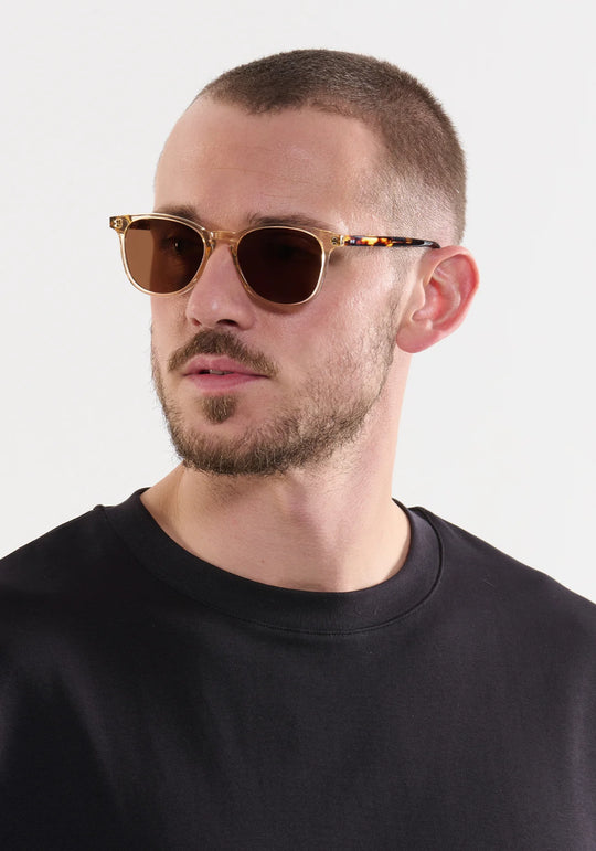 Olivier Polarized Sunglasses In Champagne + Tortoise