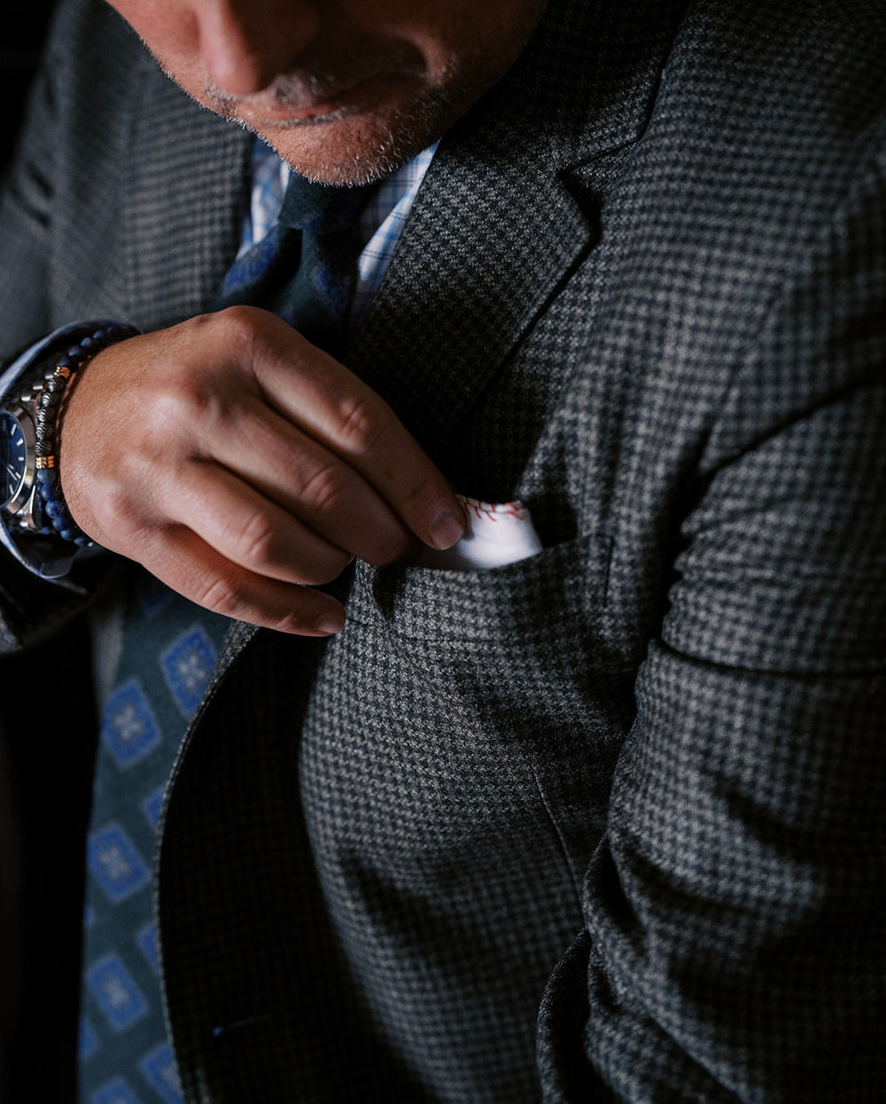 Ravazzolo Olive Houndstooth Soft Jacket