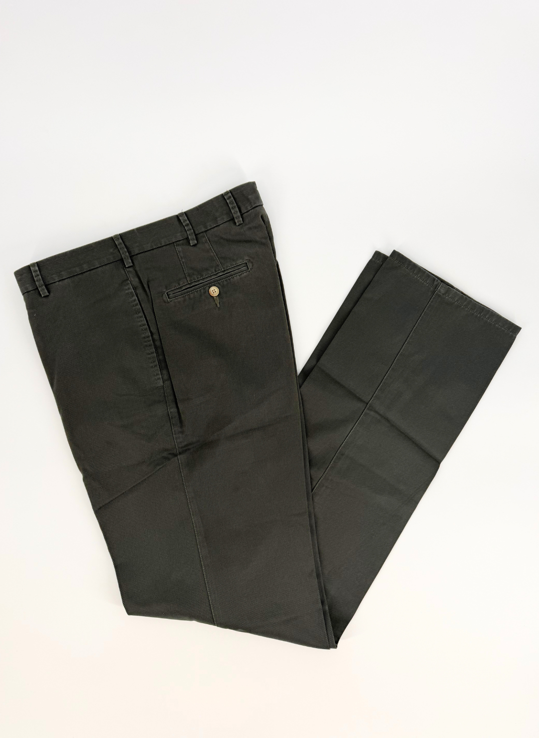 Twill Cotton Chino Pant in Dark Olive