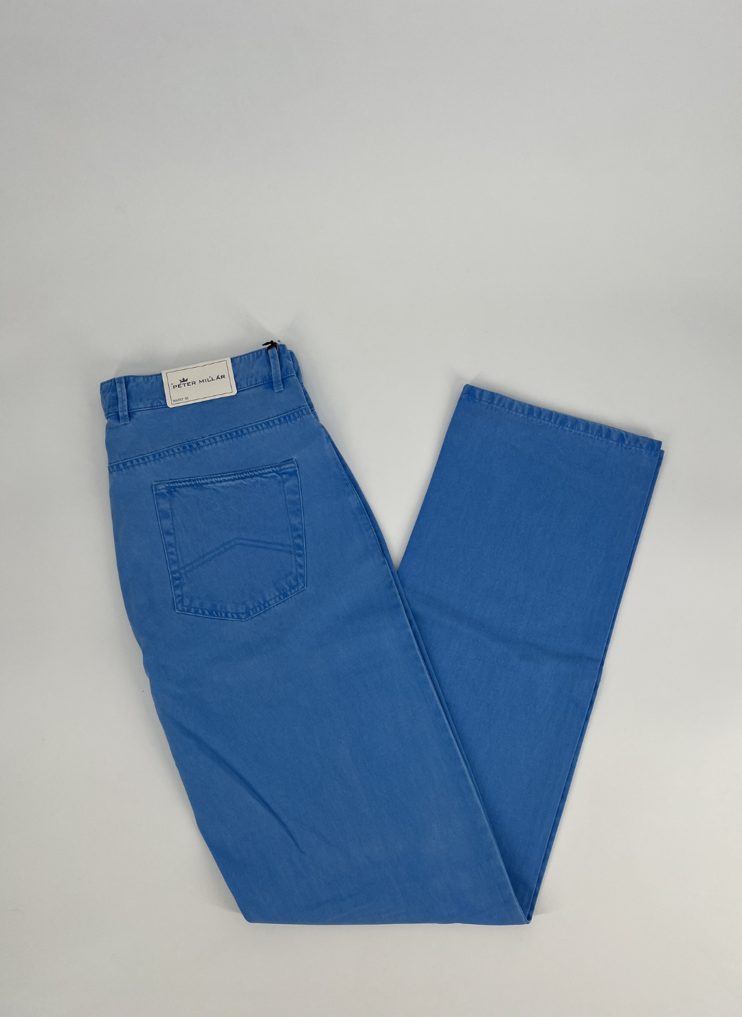 Cotton Washed 5-Pocket Pant in Blue