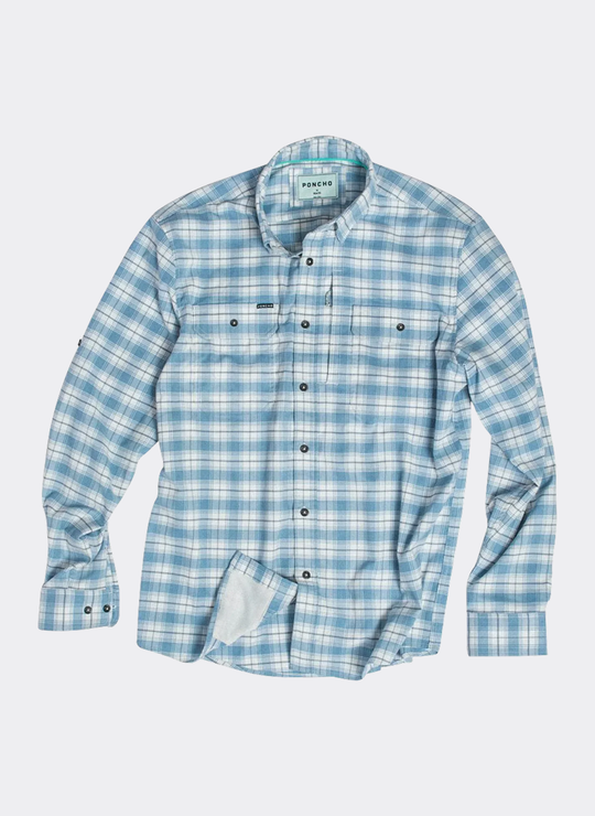 Poncho Blue Bison Slim Fit Flannel Shirt
