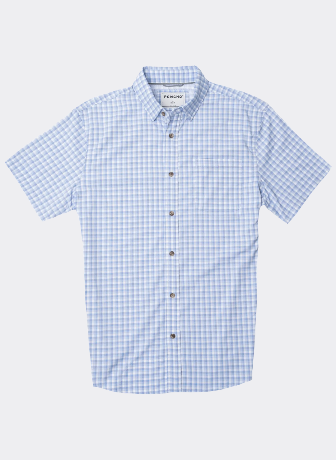 Poncho Blue Runner Slim Fit Short Sleeve Ultra-Lite Shirt