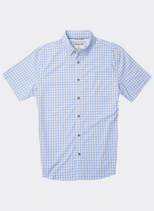 Poncho Blue Runner Slim Fit Short Sleeve Ultra-Lite Shirt