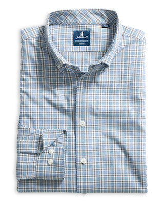 Brunswick Pane Everyday Performance Button Down Shirt In Helios Blue