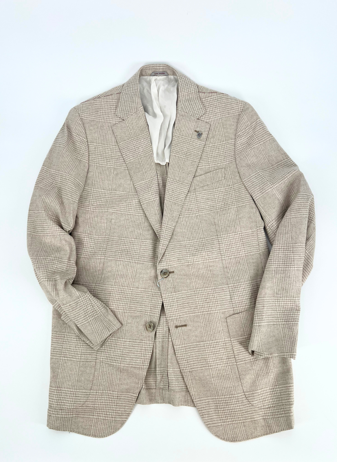 Ravazzolo Beige Glen Plaid Sport Coat