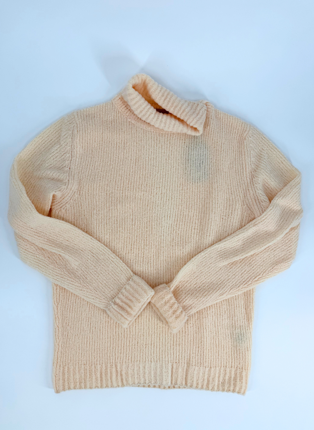 Chunky Merino Roll Neck Sweater in Cream
