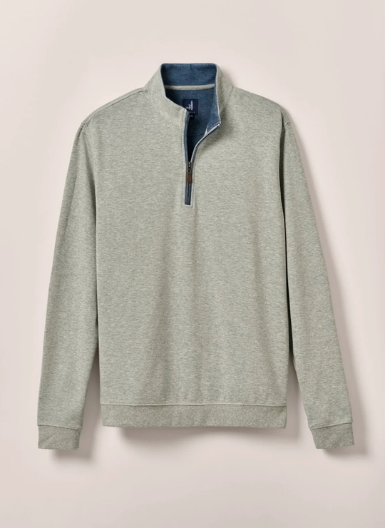 Sully 1/4 Zip Pullover In Light Gray