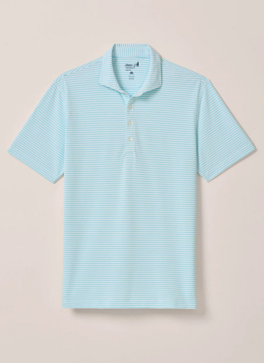 Johnnie-O Stetson Performance Mesh Polo In Tarpon