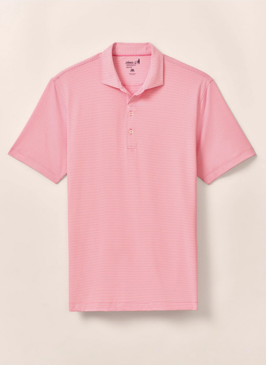 Johnnie-O Lyndonn Stripe Performance Jersey Polo In Cabo