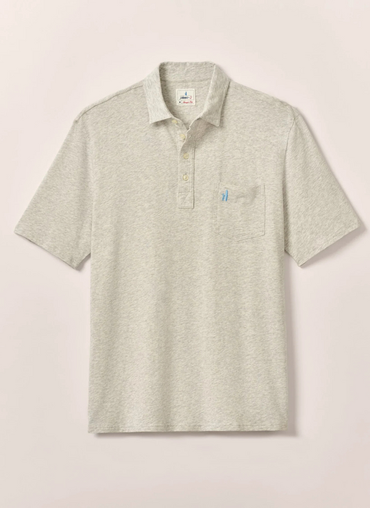 Johnnie-O Heathered Original 4-Button Polo In Heathered Gray