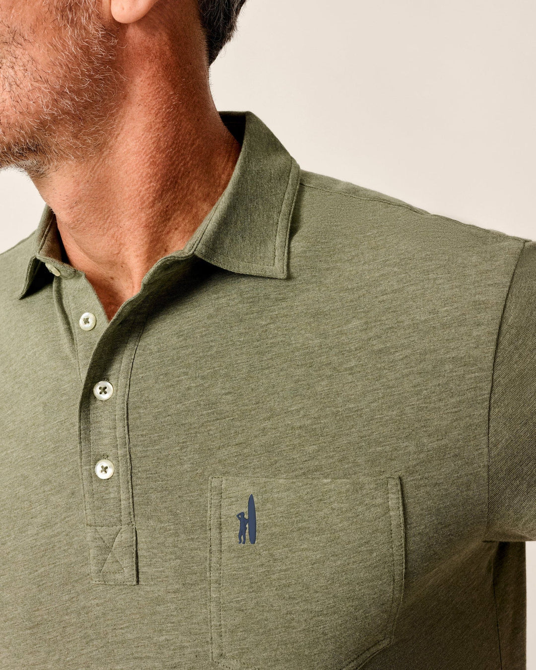 Johnnie-O Heathered Original 4-Button Polo In Oxford