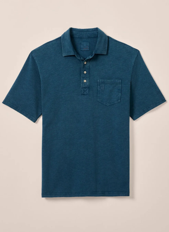 Coastal Wash Original 4-Button Polo In Sport Navy