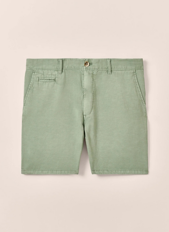Johnnie-O Melrose Cotton Linen Shorts In Blue Surf